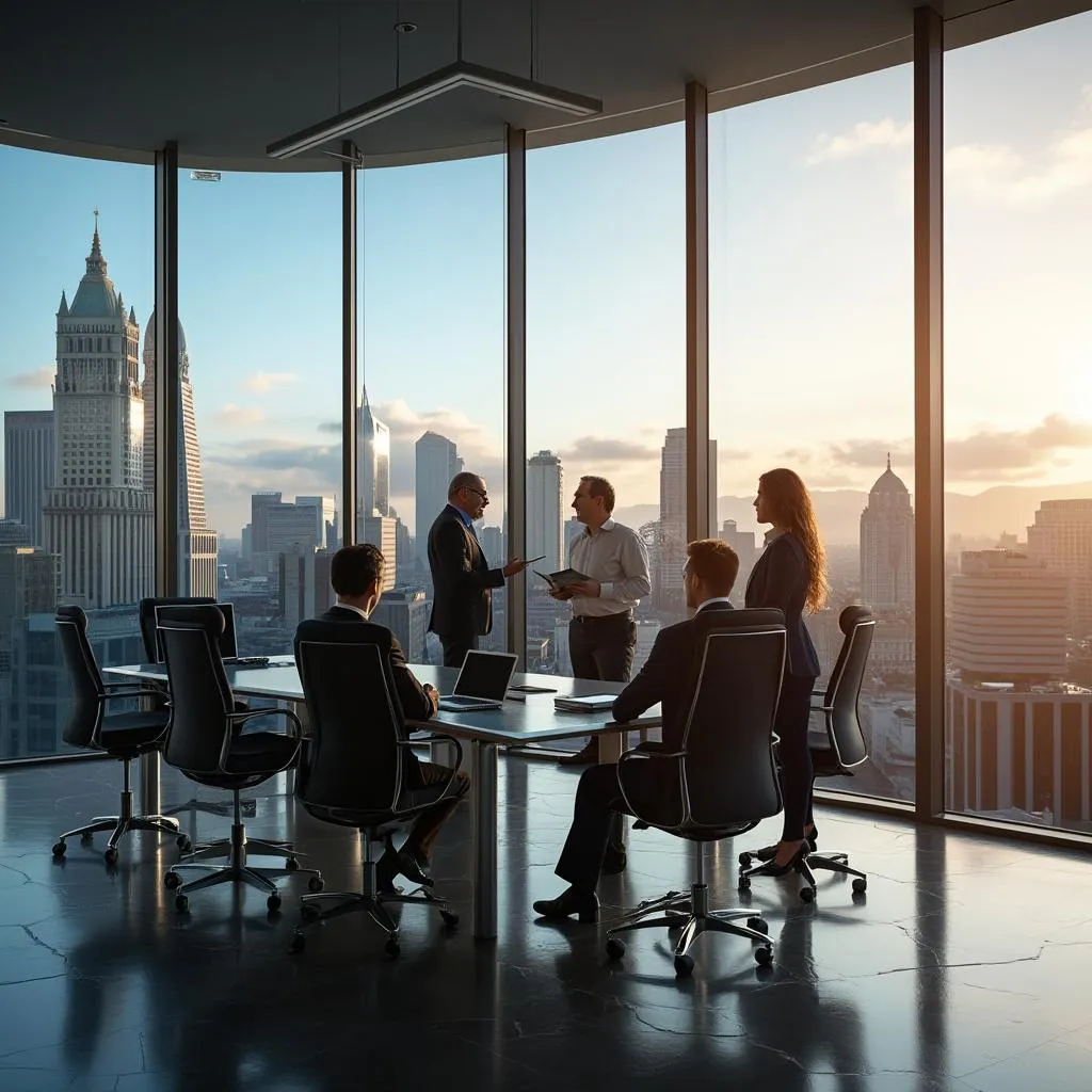Equipo de InverArg en oficina moderna en Buenos Aires